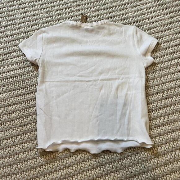 SKIMS Drop Needle Baby Tee in Snow - Picture 5 of 6